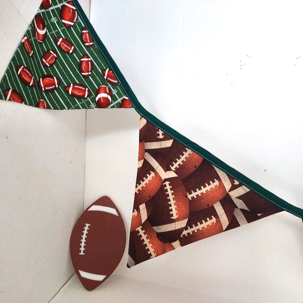 Football Fabric Banner: Reusable Football Party supplies Garland